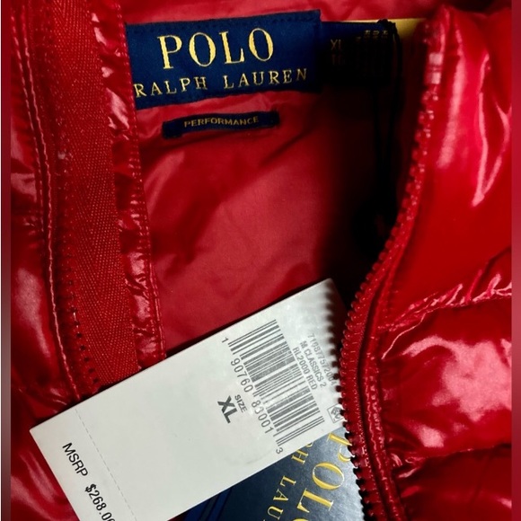 Ralph Lauren Polo Arctic Red Scarlet Packable Men’s Performance Jacket sz XL - Picture 5 of 15